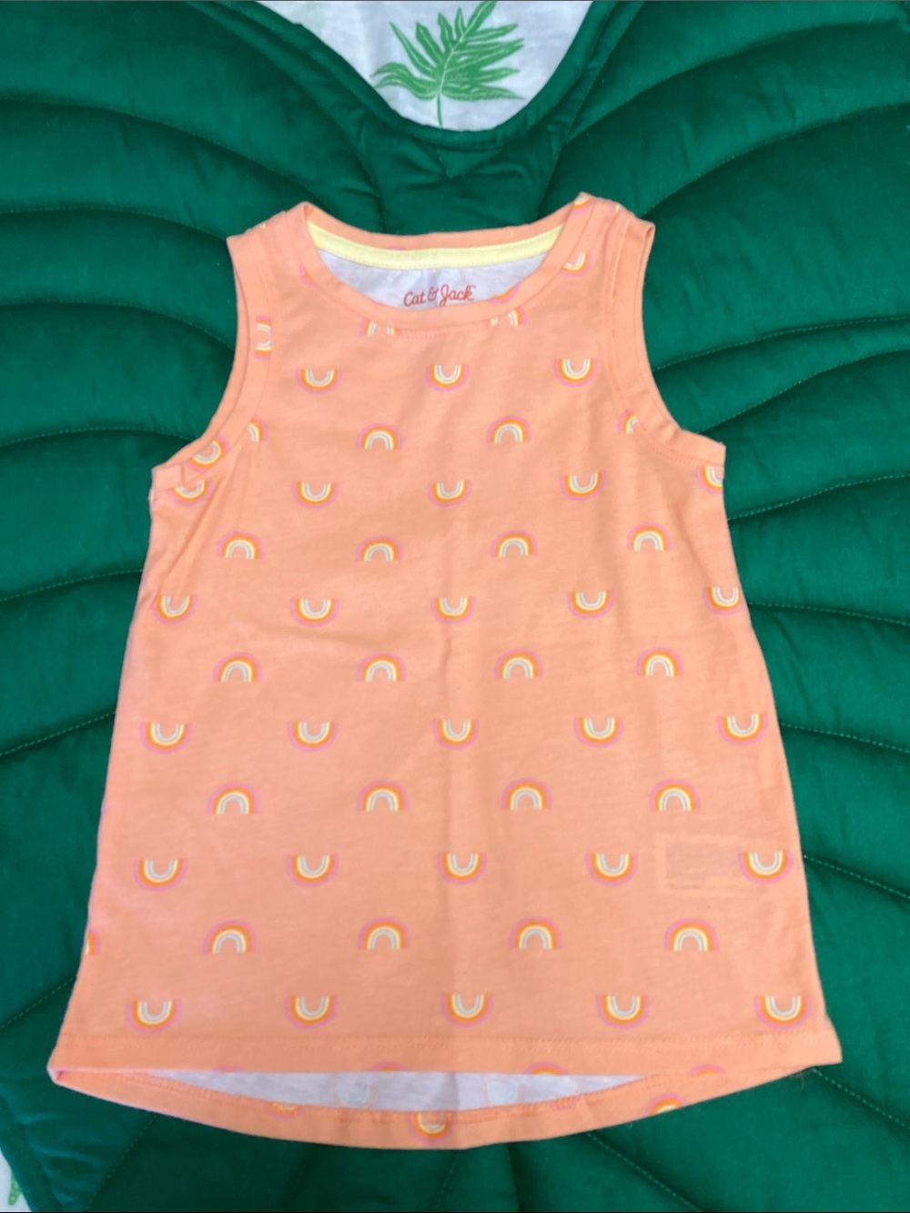 NWOT Cat and Jack orange rainbow tank top, size 4T